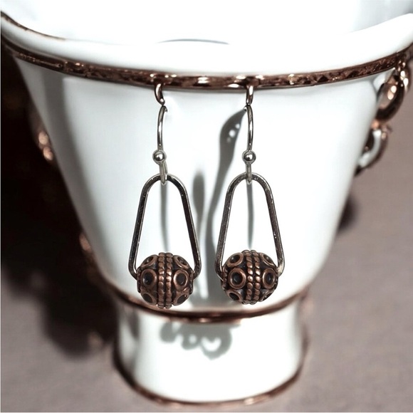 5 For $25💫Copper Ball Medallion Dangles - Picture 1 of 3